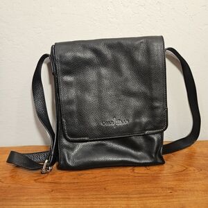 Cole Haan Ebony Leather Messenger Bag